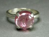 Кольцо с турмалином розовым